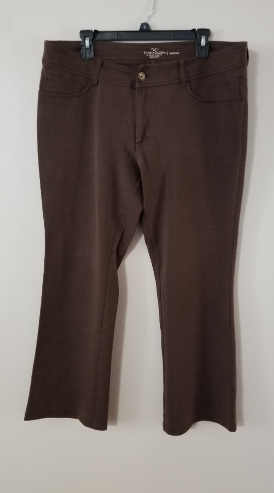 Ladies brown bootcut pants